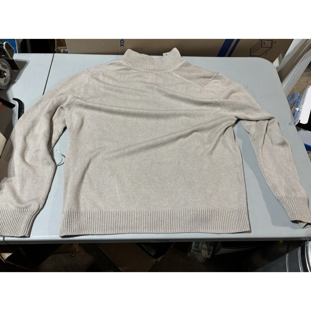 Banana Republic Silk Cashmere Men's Gray ‎  1/4 Button Up XL